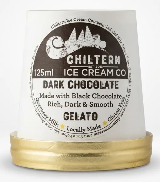 A tub of 125ml dark chocolate gelato