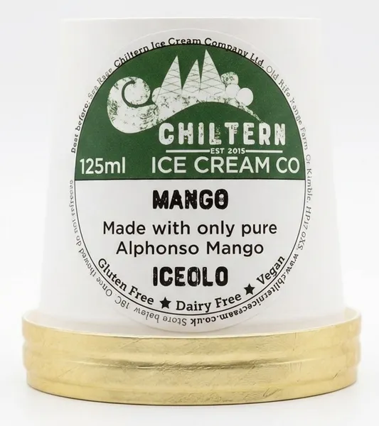 A tub of 125ml mango iceolo